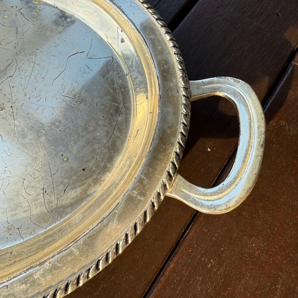 Vintage | Silver Oval Serving Platter